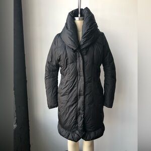 Tahari Elissa Black Down Puffer Coat Size XL